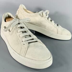 TOD'S Size 11 Grey Suede Low Top Rubber Sole Sneakers